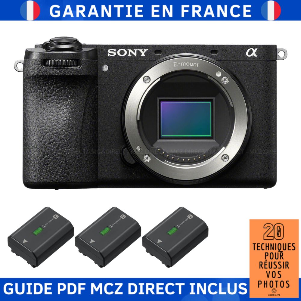 Sony Alpha 6700 (A6700) + 3 Sony NP-FZ100 Batteries + MCZ DIRECT '20 Techniques Guide PDF