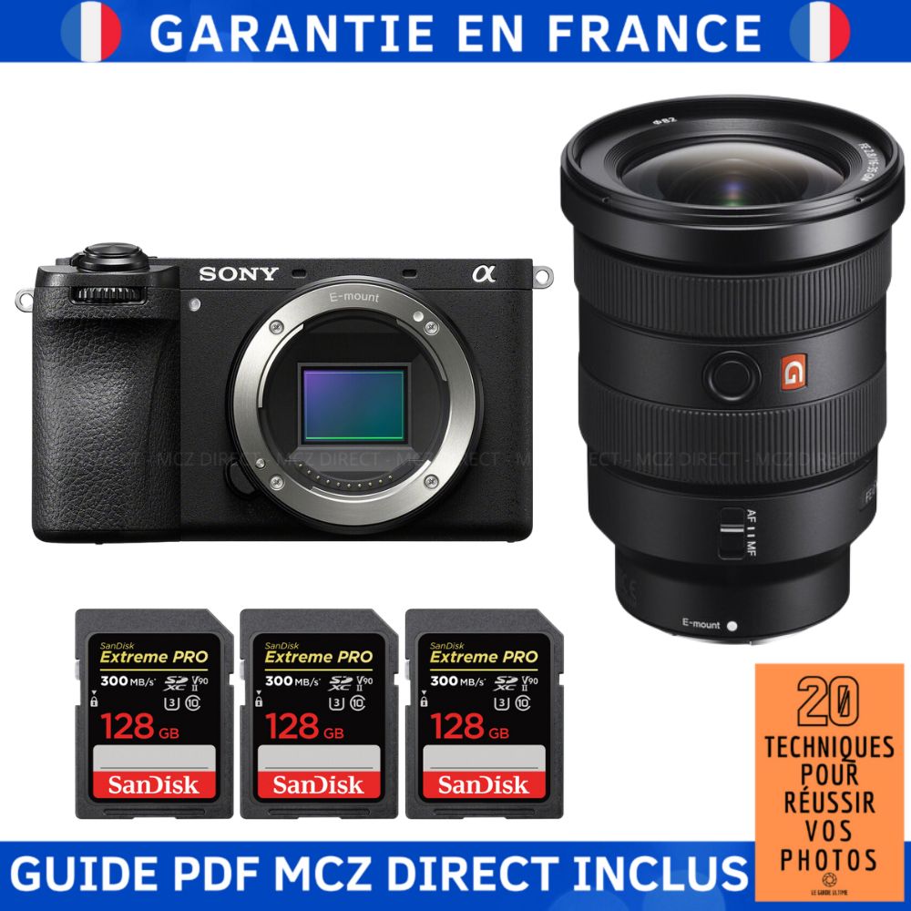 Sony Alpha 6700 + FE 16-35mm f/2.8 GM Lens + 3 SanDisk 128GB Extreme PRO UHS-II SDXC Cards