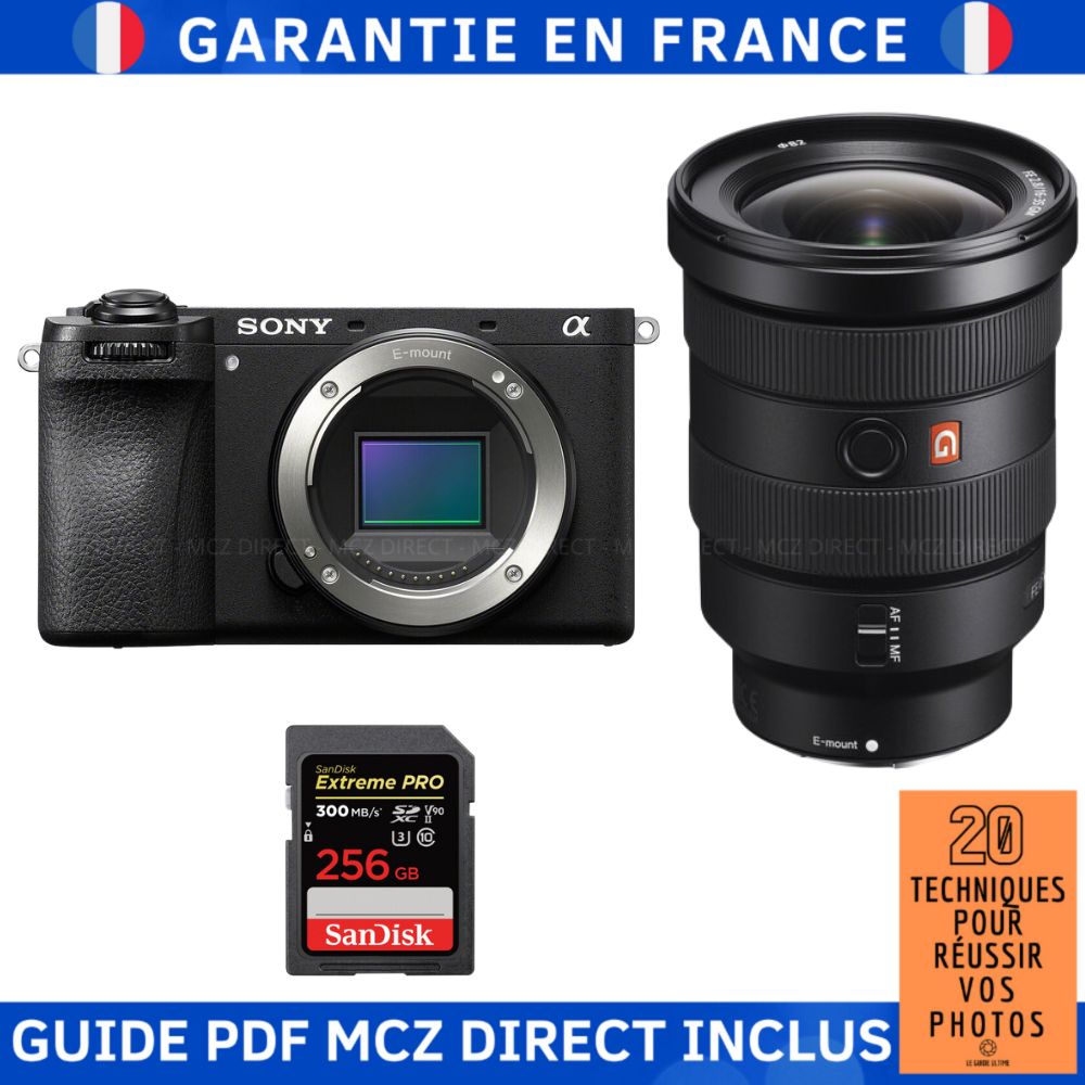 Sony Alpha 6700 (A6700) with FE 16-35mm f/2.8 GM Lens + 1 SanDisk 256GB Extreme PRO UHS-II SDXC Card + MCZ DIRECT '20 Techniques for Succeeding in Photography Guide