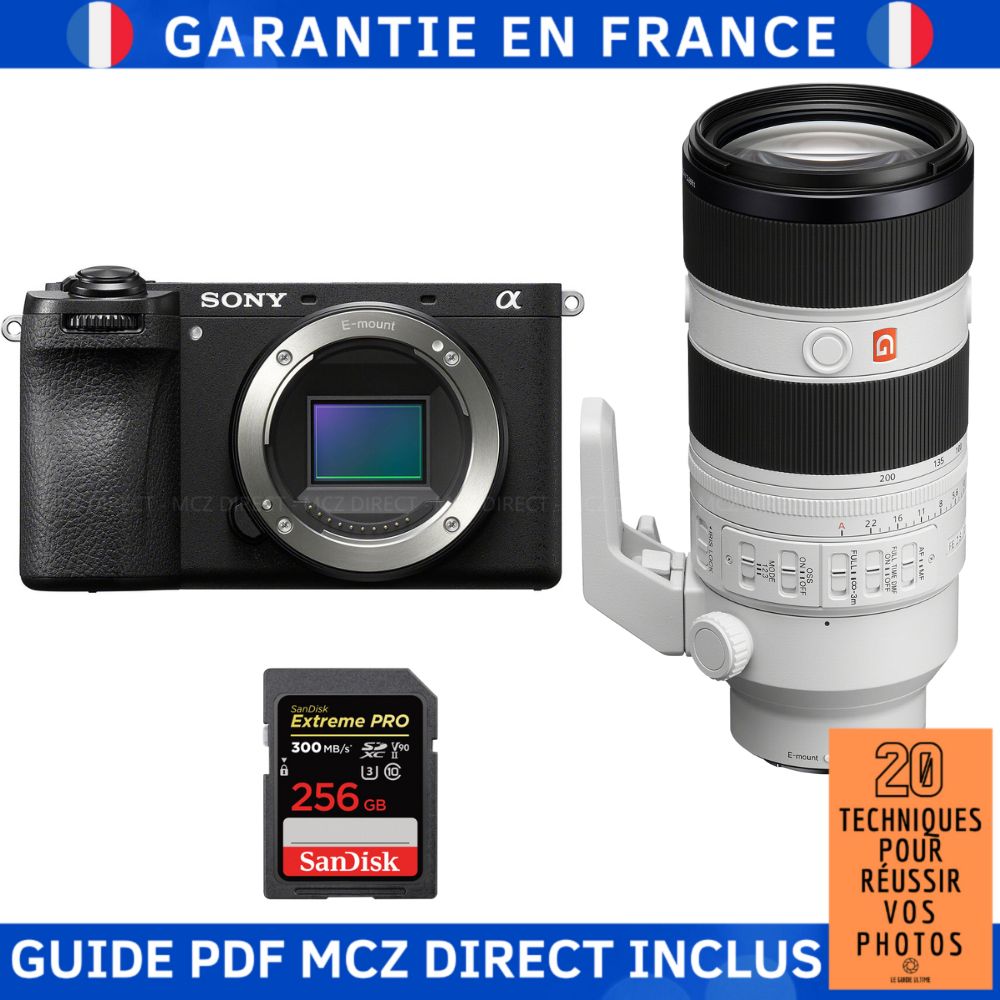 Sony Alpha 6700 (A6700) + FE 70-200mm f/2.8 GM OSS II + 1 SanDisk 256GB Extreme PRO UHS-II SDXC 300MB/s + MCZ DIRECT '20 Techniques to Succeed at Photography