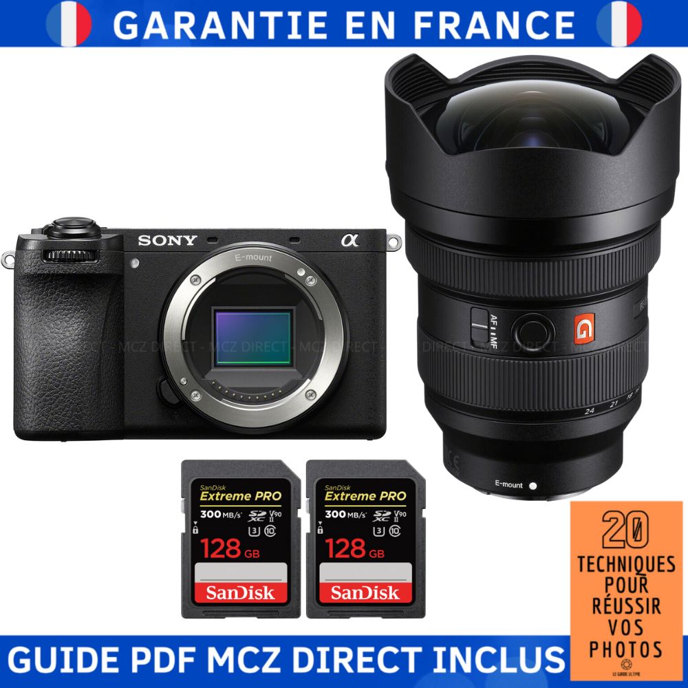 Sony Alpha 6700 + FE 12-24mm f/2.8 GM Lens + 2 SanDisk 128GB Extreme PRO UHS-II SDXC Cards