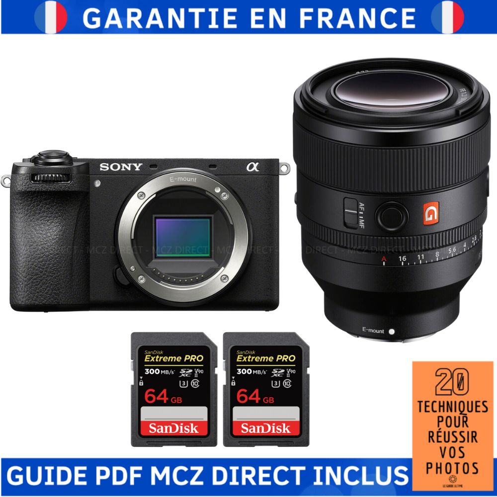 Sony Alpha 6700 (A6700) + FE 50mm f/1.2 GM + 2 SanDisk 64GB Extreme PRO UHS-II SDXC 300MB/s + MCZ DIRECT '20 Techniques for Succeeding in Your Photos