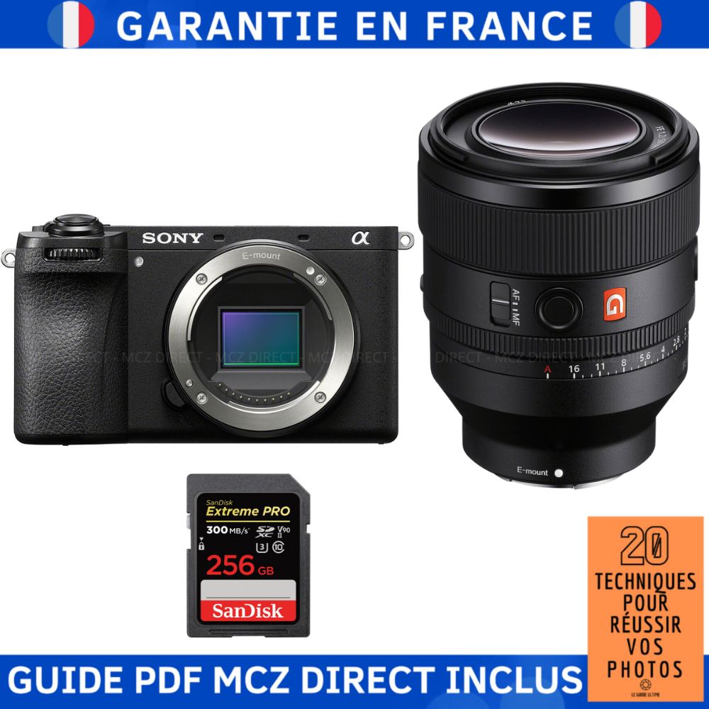 Sony Alpha 6700 (A6700) + FE 50mm f/1.2 GM + 1 SanDisk 256GB Extreme PRO UHS-II SDXC Card + MCZ DIRECT Photo Techniques Guide