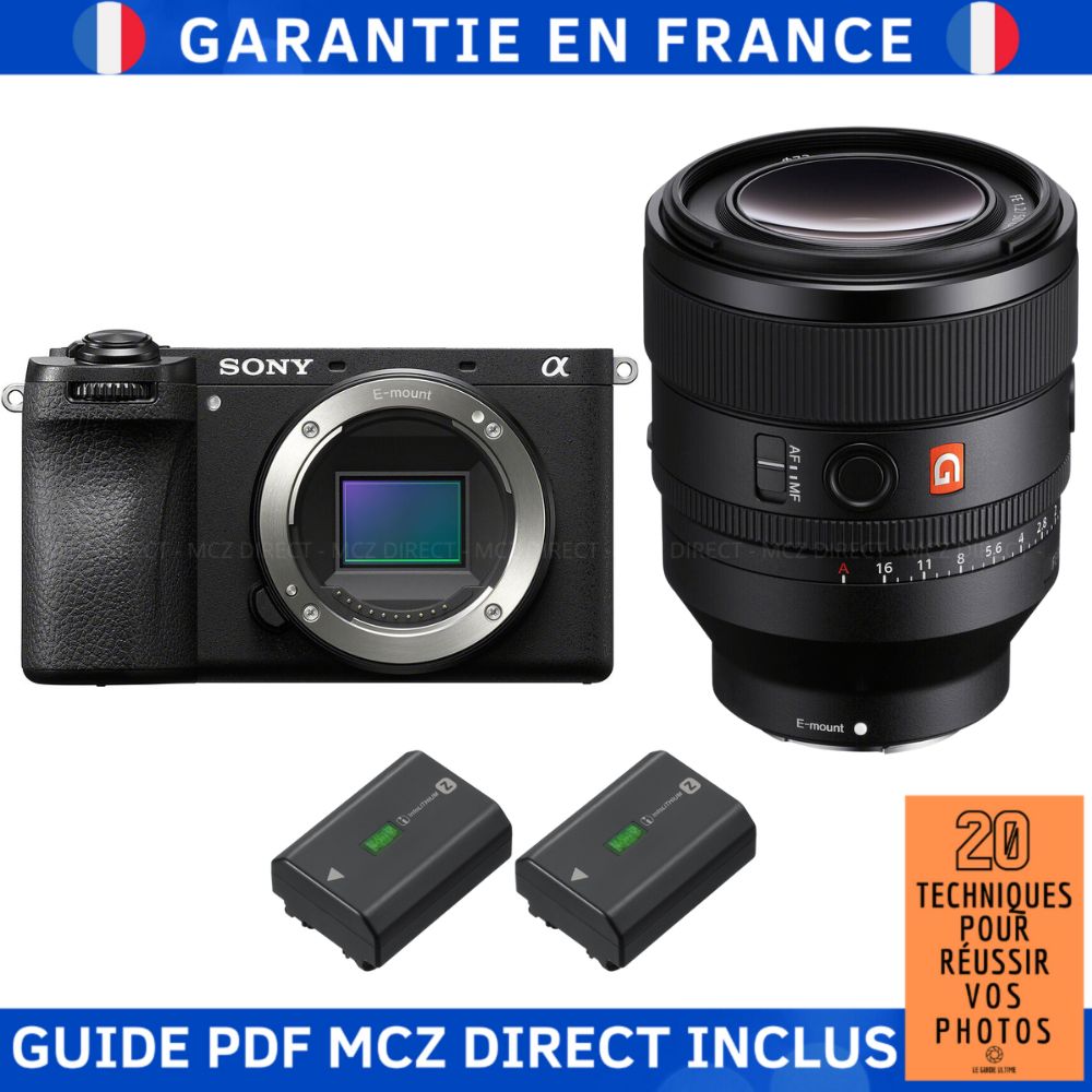 Sony Alpha 6700 (A6700) + FE 50mm f/1.2 GM + 2 Sony NP-FZ100 + '20 Techniques for Succeeding in Your Photos' Guide PDF