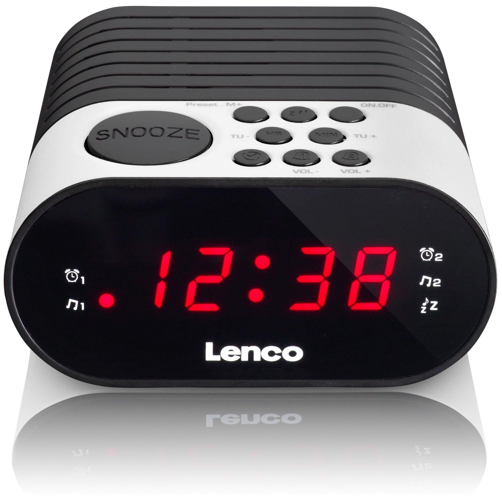 Lenco CR-07 Black and White Clock