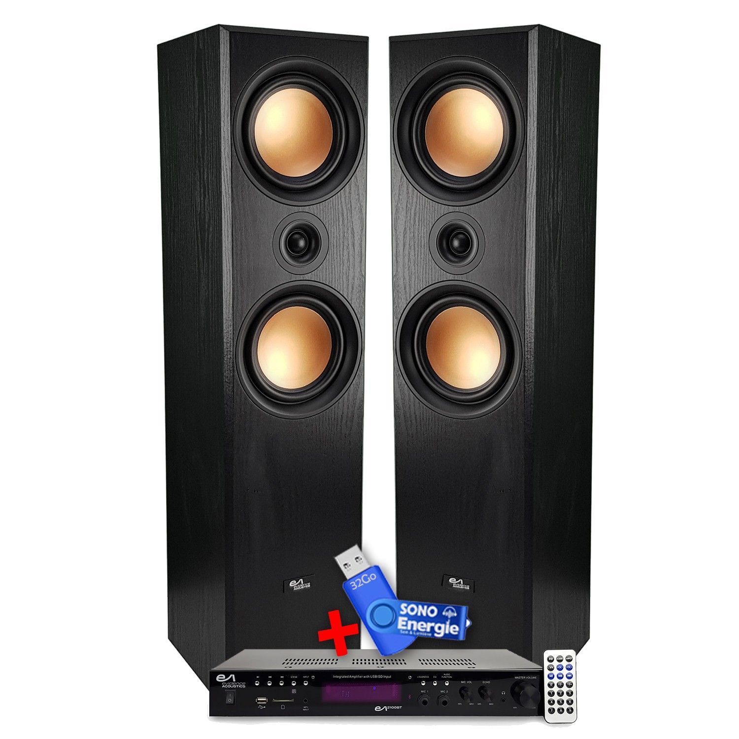 Evidence Acoustics EA-800-PG Home Cinema System - 1000W PMPO Hi-Fi Columns