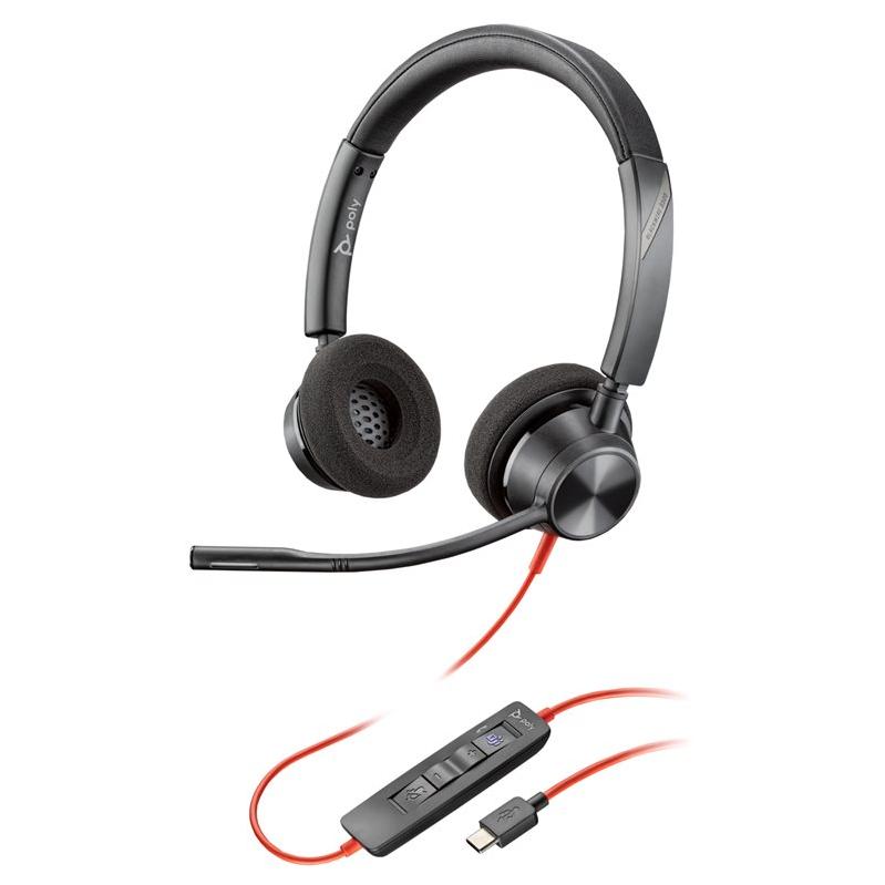 HP Blackwire 3320-M - Blackwire 3300 Series - USB-C Over-Ear Headset - Black