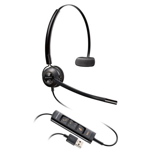 HP EncorePro 545 - Over-ear Headset - Wired - USB-A - Black - Certified for Skype for Business