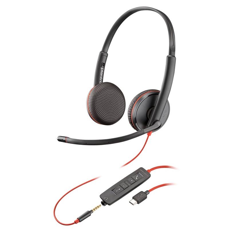 HP Blackwire 3225 - Blackwire 3200 Series Headset - USB-C and 3.5mm Jack - Black