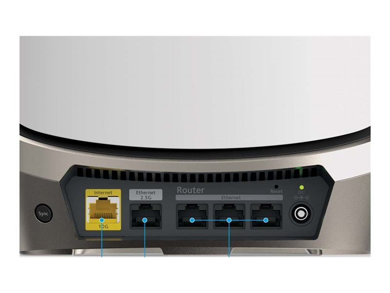 Netgear Orbi 960 Series RBRE960 - 4-Port Wireless Switch - 2.5GbE, 10GbE - Wi-Fi 6 Quad-Band