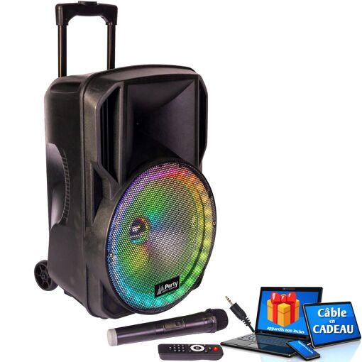 Altavoz portátil BMI - PARTY 800W con luces LED