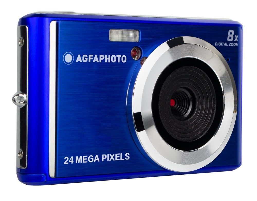 Agfa Foto Realishot DC5500 - Cámara digital compacta, 24 MP, pantalla LCD de 2,4", zoom digital 8x, vídeo HD 720p, memoria externa SD, batería de litio - Azul - Recondicionado