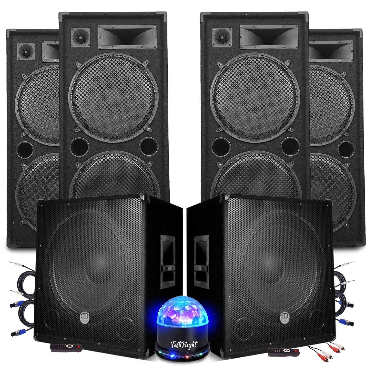 Gefroy Sonic Mega Basses Bi-Amplified Subwoofer and Speaker Pack