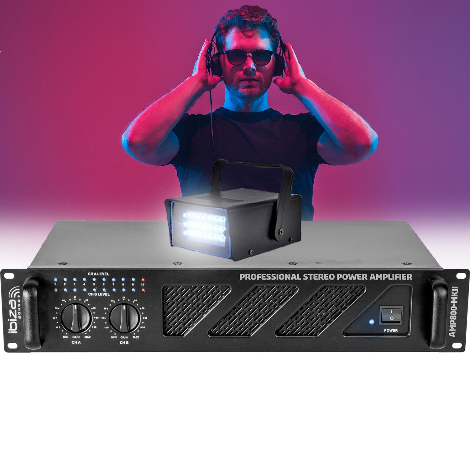 IBIZA SOUND AMP800-MKII Professional Power Amplifier