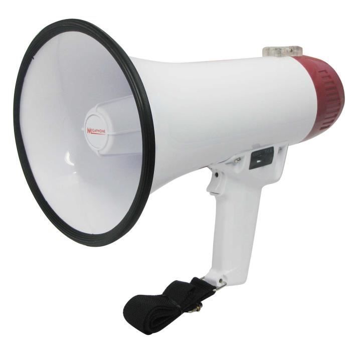 Amplificador de voz Karma - 10W de potencia - Sirena - Micrófono anti-larsen - Blanco
