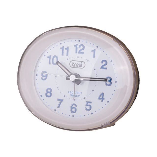 Trevi SL 3052 Quartz Oval Desk Alarm Clock, Gold