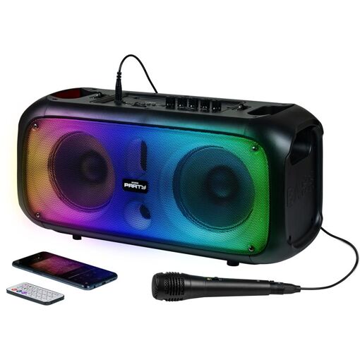 Altavoz Party Luminoso 200W Bluetooth con Micrófono Filo