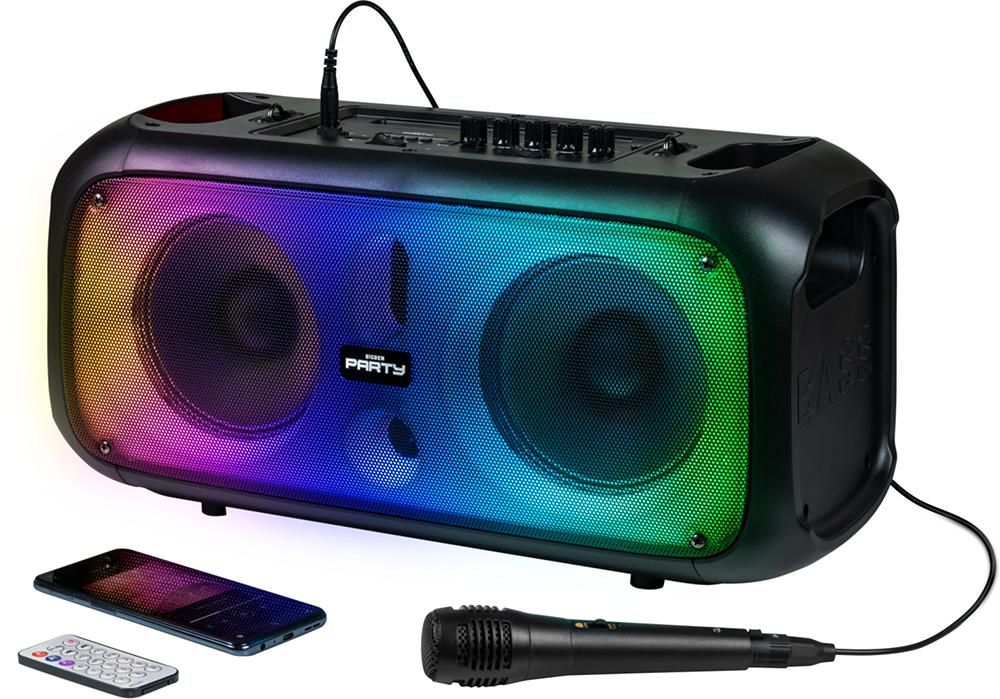 Altavoz Party Luminoso 200W Bluetooth con Micrófono Filo