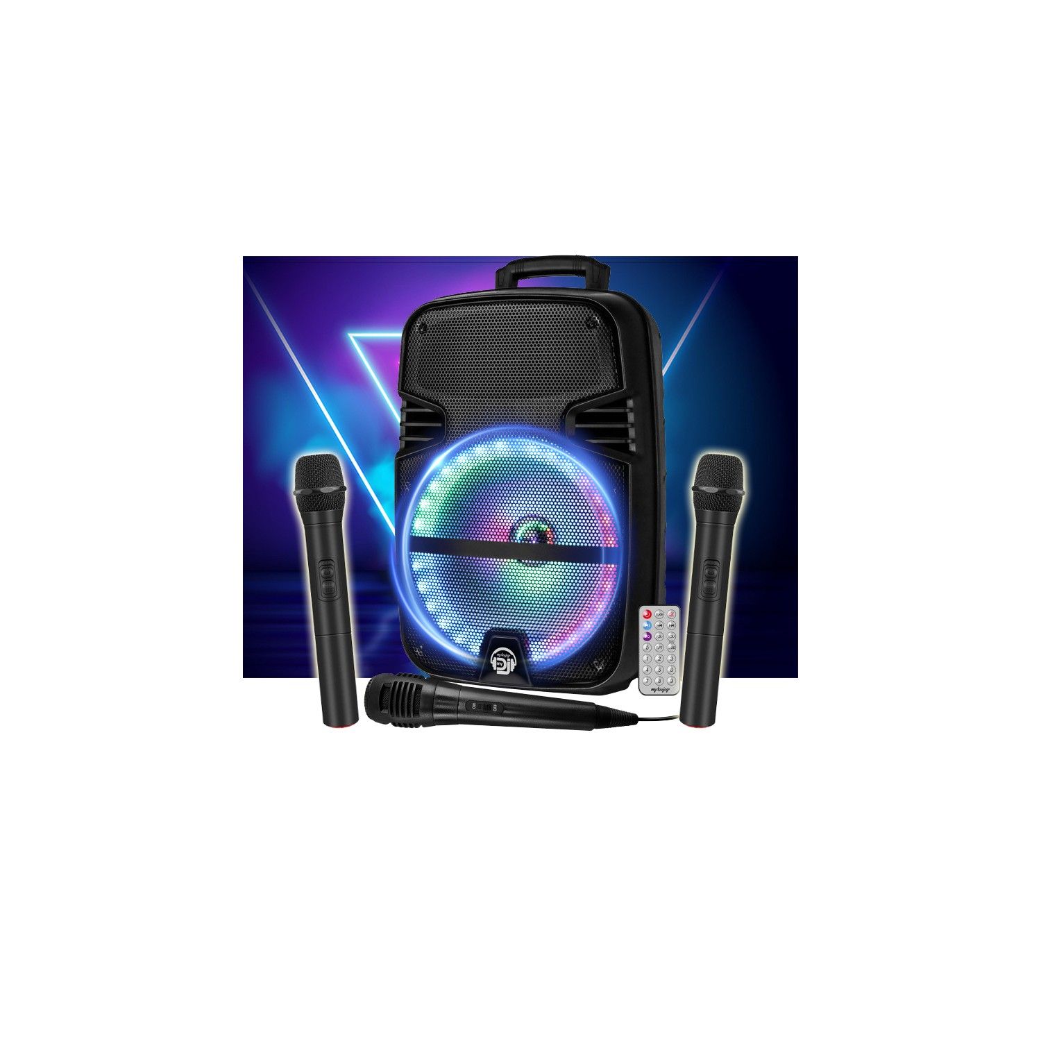 Koolstar MDJ-12 RGB LED DJ Speaker, 600W, 12" with Bluetooth & USB