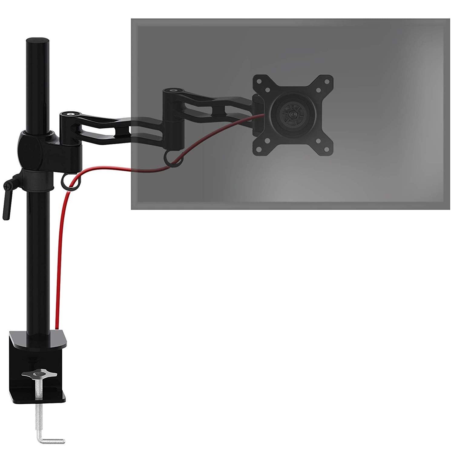 Duronic DM351X3 BK Screen Stand - Adjustable Height - Rotatable/Tiltable/Pivotable - Compatible with VESA 75/100 Computer Monitor - 2 Extensions