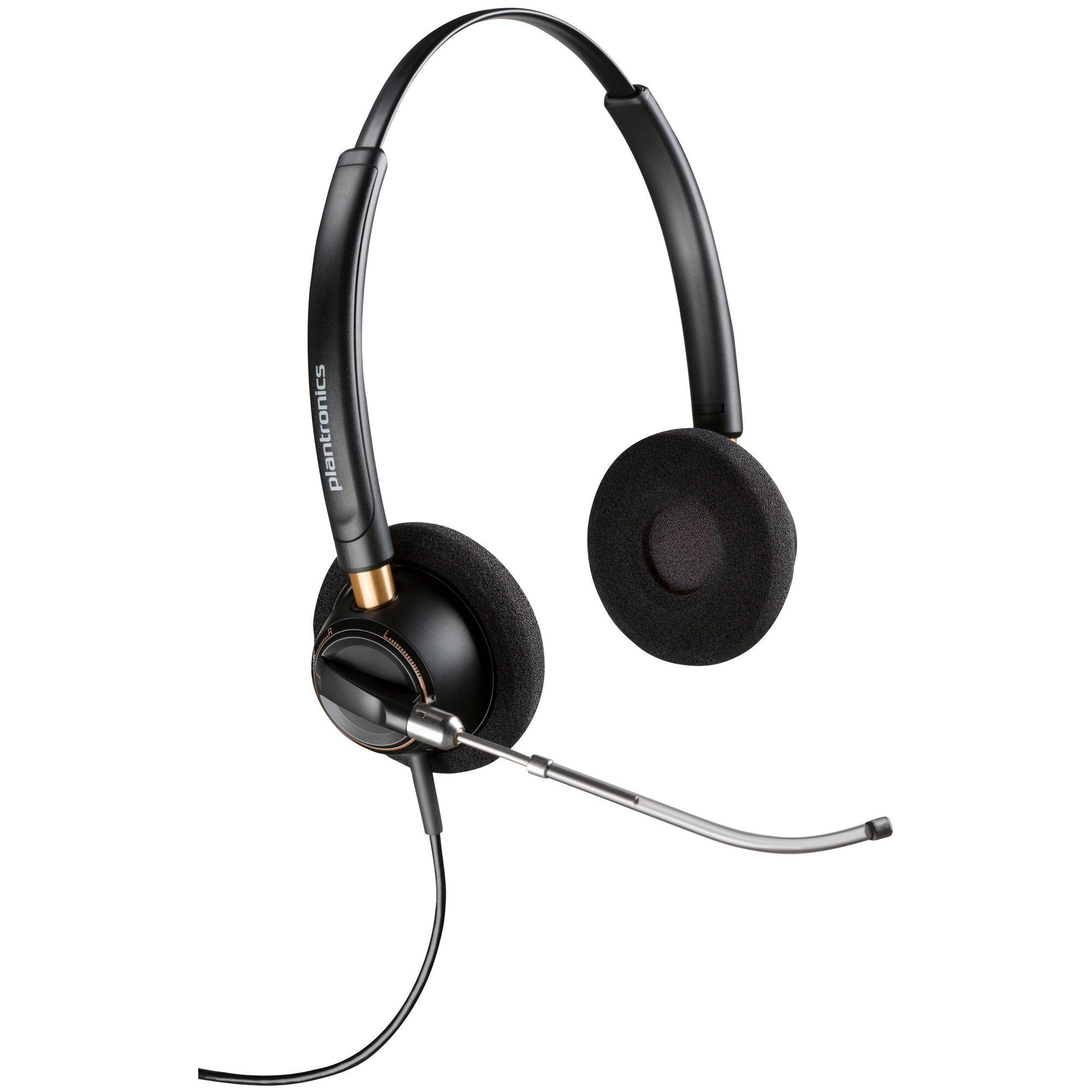 HP Poly EncorePro 520V - Headset - Over-ear - Wired - Quick Disconnect - Black - Certified for Skype for Business, UC