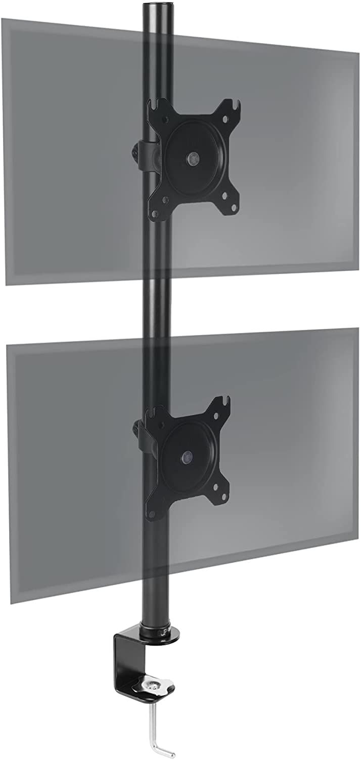 Duronic DM15V2 Dual Monitor Arm - VESA 75/100, Adjustable Height, Rotatable, Pivotal