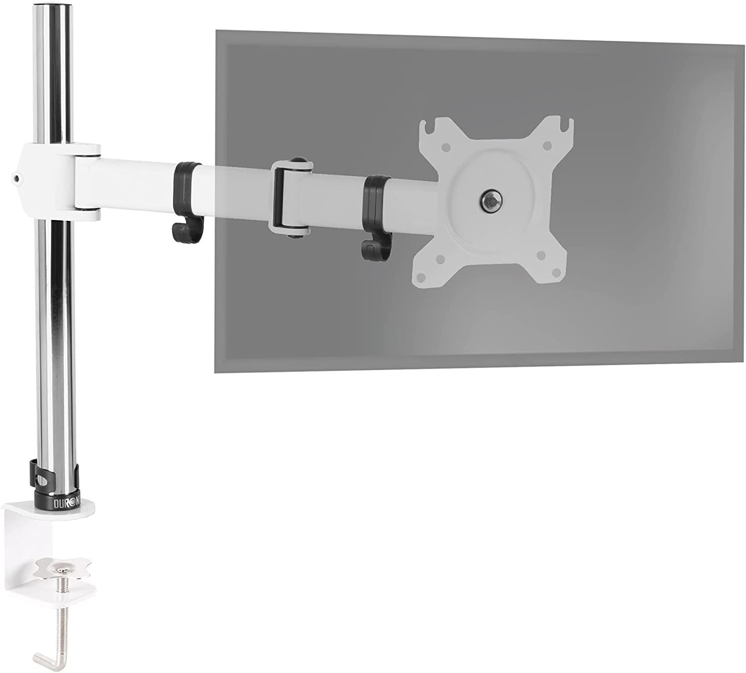 Duronic DM251X3 WE Screen Stand - Adjustable Height - Rotatable/Tiltable/Pivotable - Universal Compatibility with LCD/LED Monitors VESA 75/100 - 2 Extensions