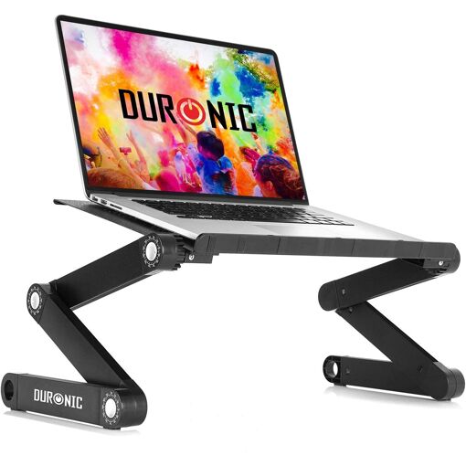Soporte Duronic DML121 para portátil, escritorio multifuncional ajustable con 6 juntas para tableta o MacBook