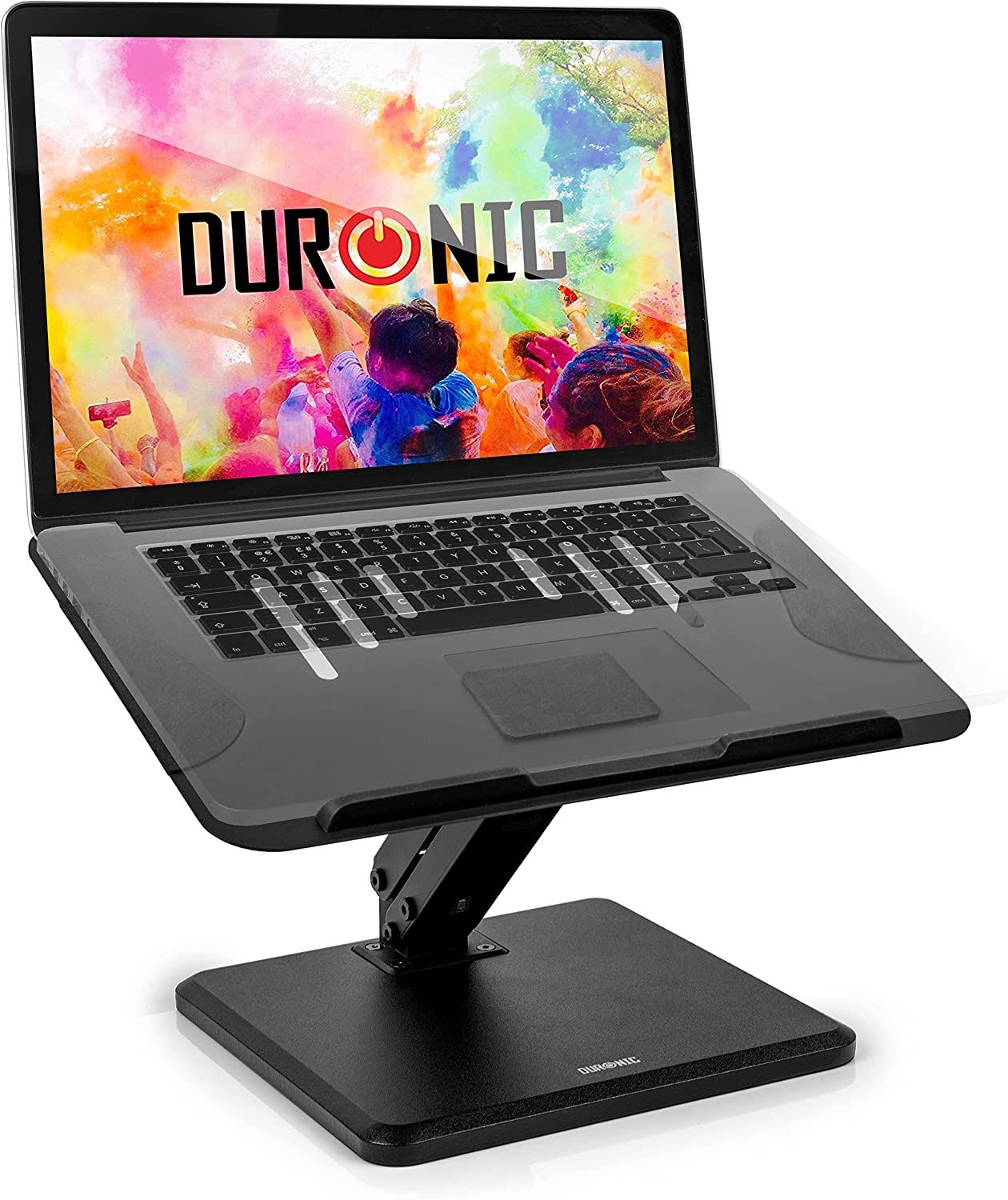 Duronic DML125 Laptop Stand, Adjustable Height and Angle, Ergonomic Design for Laptops, Tablets, and Notebooks