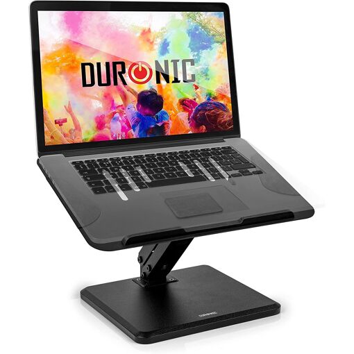 Soporte Duronic DML125 para Portátil, Altura y Ángulo Ajustables, Diseño Ergonómico para Laptops, Tabletas y Monitores