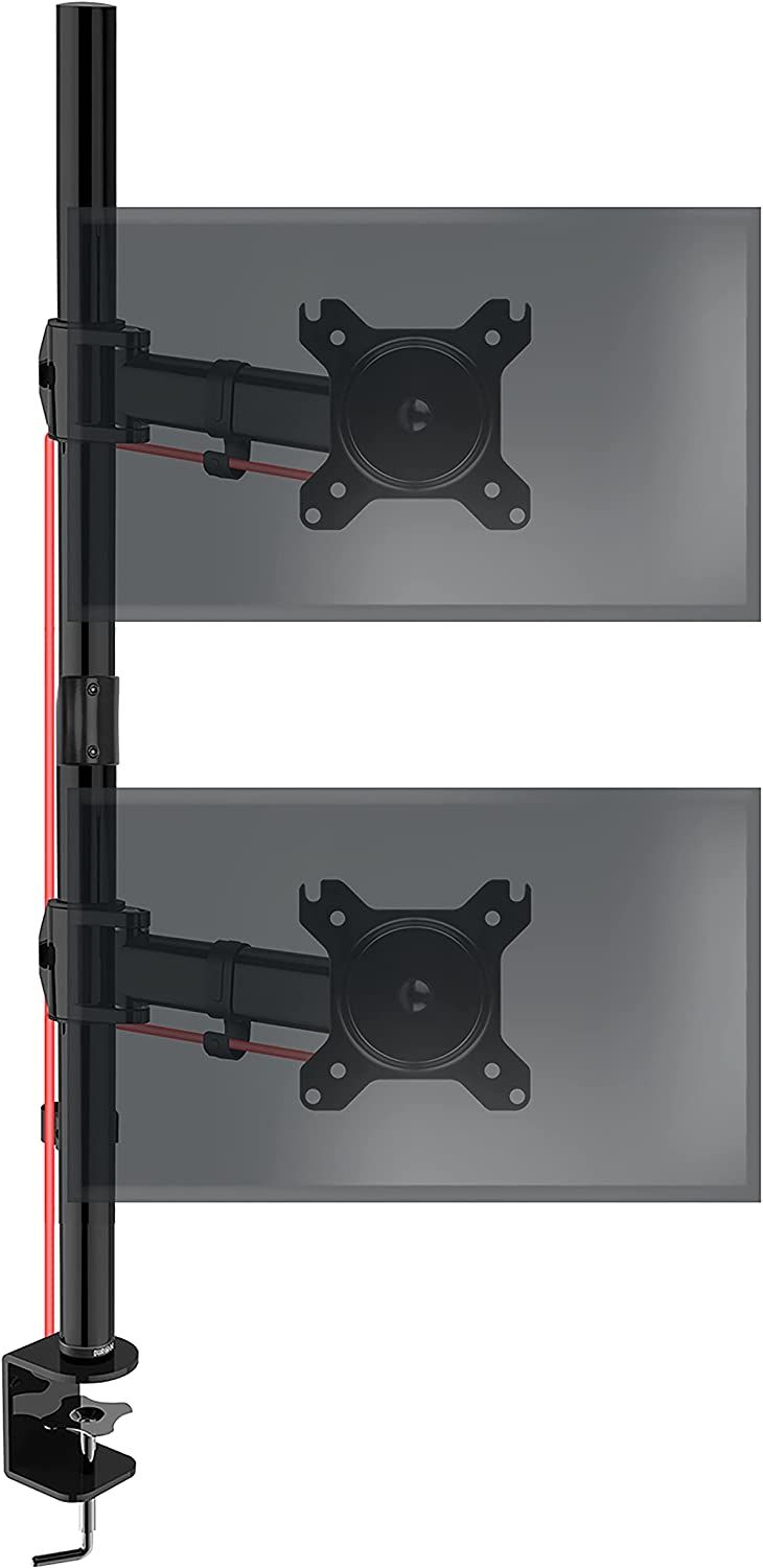 Duronic DMT252VX1 Dual Monitor Arm with 100 cm Pole