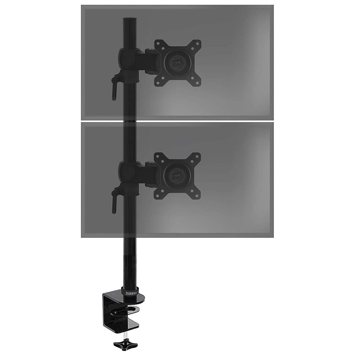 Duronic DM35V2X1 Double Monitor Vertical Stand with Adjustable Height and Angle