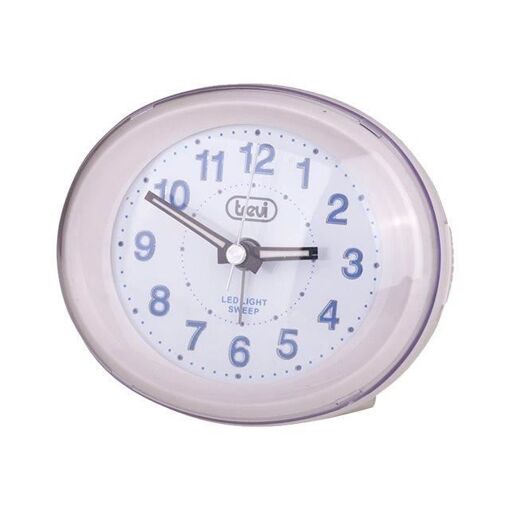 Reloj de mesa ovalado de cuarzo Trevi, blanco