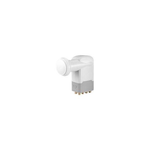 Convertisseur d'abaisseur de fréquence Goobay SAT Universel Octo 10,6 - 12,75 GHz, Bloc à faible bruit (LNB), Blanc