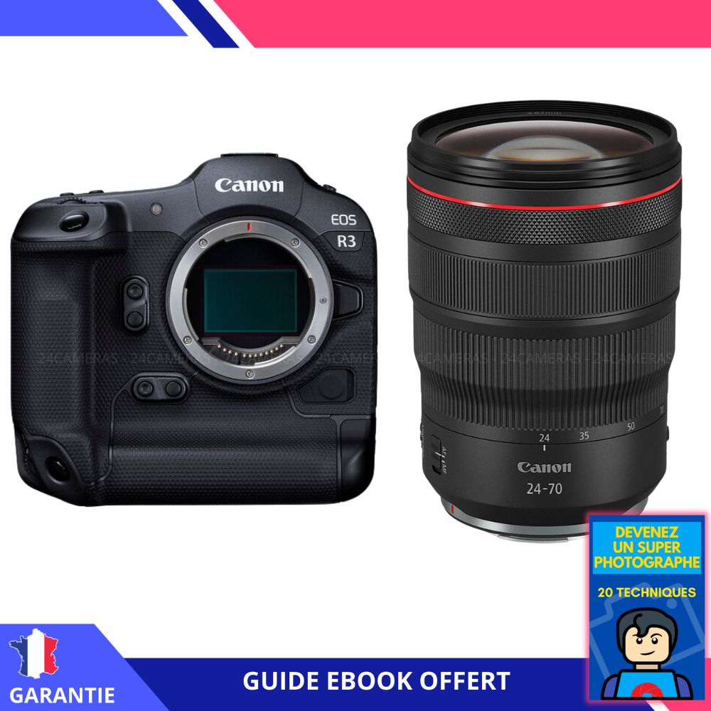Canon EOS R3 + RF 24-70 mm f/2,8 L IS USM + ebook 'Devenez un super photographe' - Appareil photo Canon