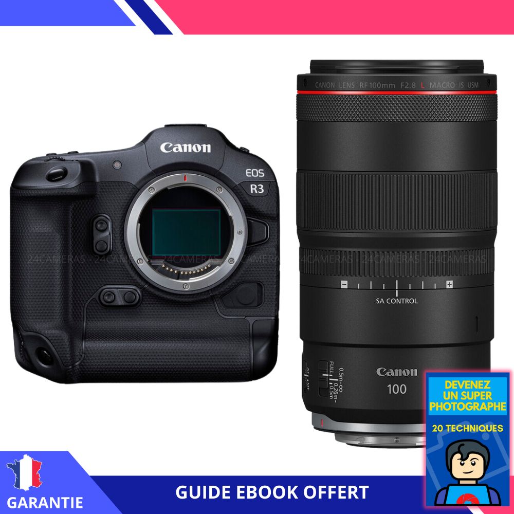 Canon EOS R3 + RF 100mm f/2.8 L Macro IS USM + Ebook 'Become a Super Photographer' - Camera
