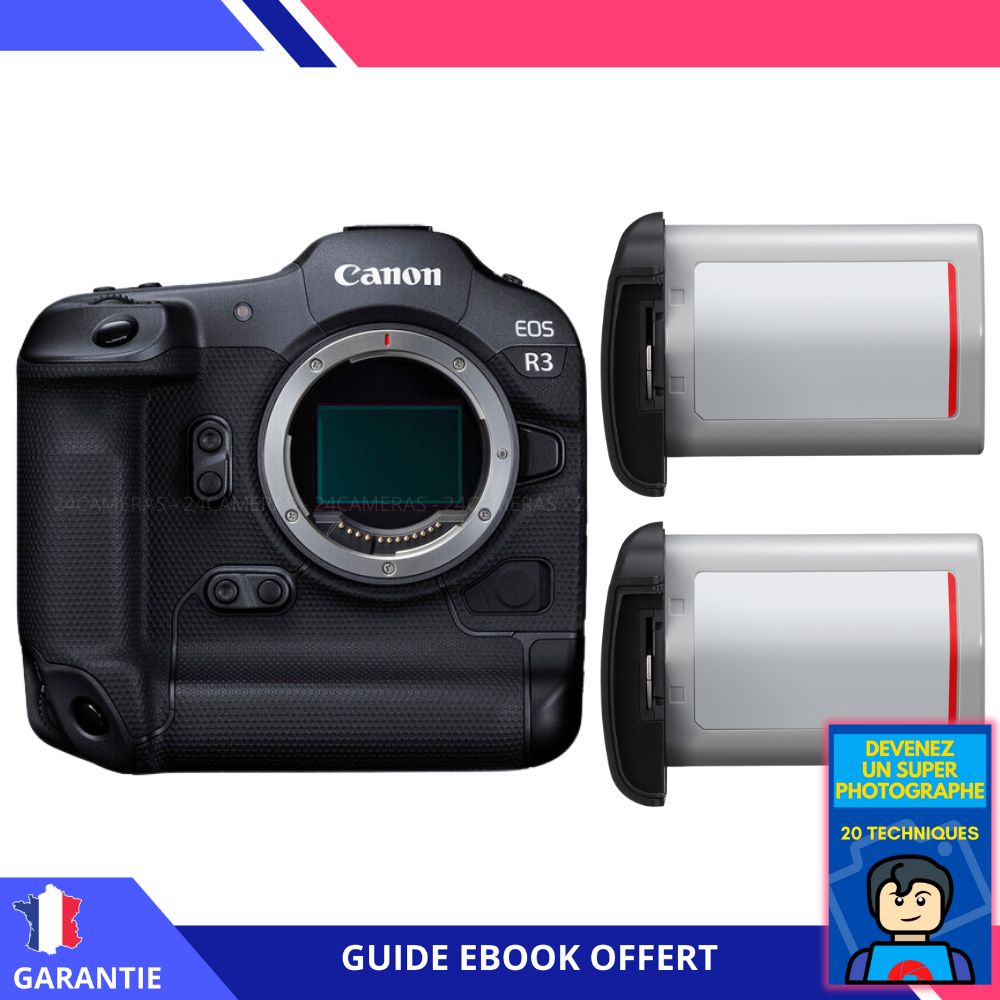 Canon EOS R3 + 2 Batteries LP-E19 + Livre numérique : 'Devenez un Super Photographe' - Appareil photo