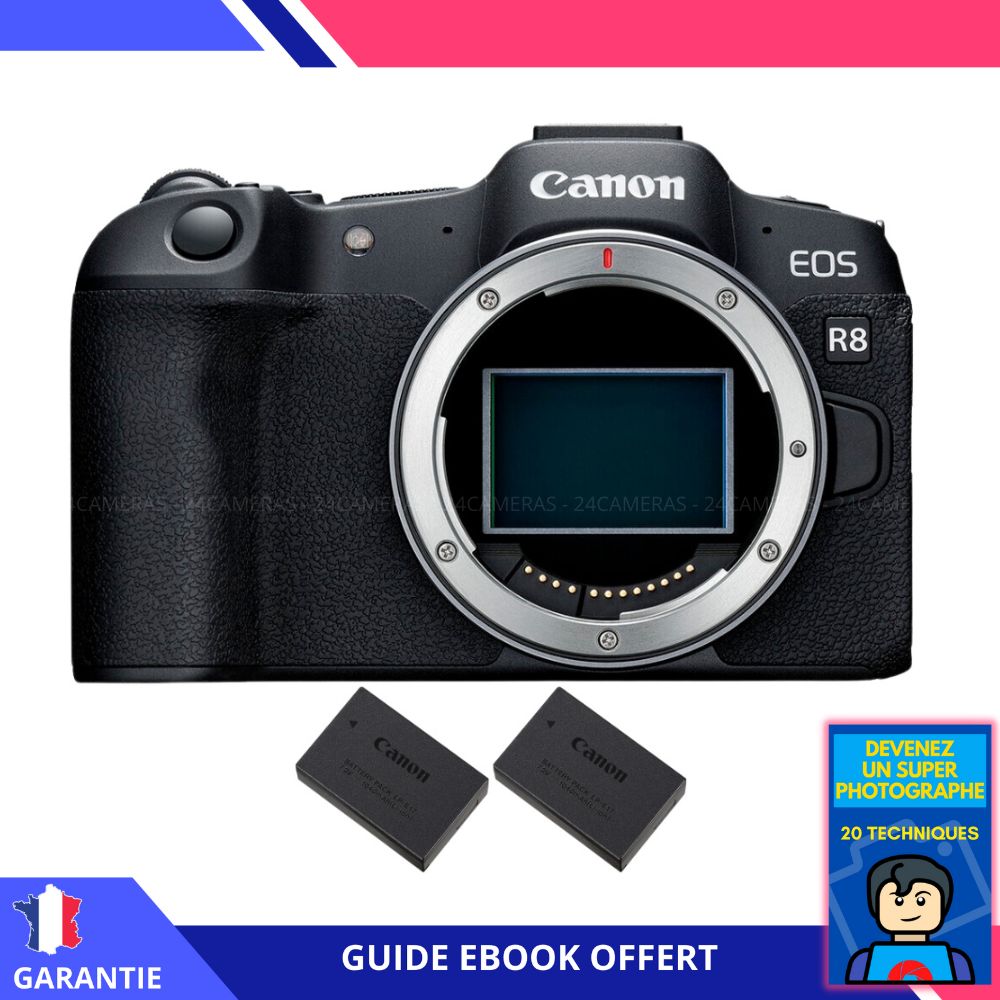 Canon EOS R8 + 2 LP-E17 Batteries + Ebook 'Become a Super Photographer' - Canon Camera