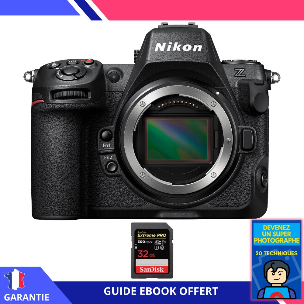 Nikon Z8 Camera + 1 SanDisk 32GB Extreme PRO UHS-II SDXC 300MB/s + Ebook 'Become a Super Photographer' - Nikon Camera
