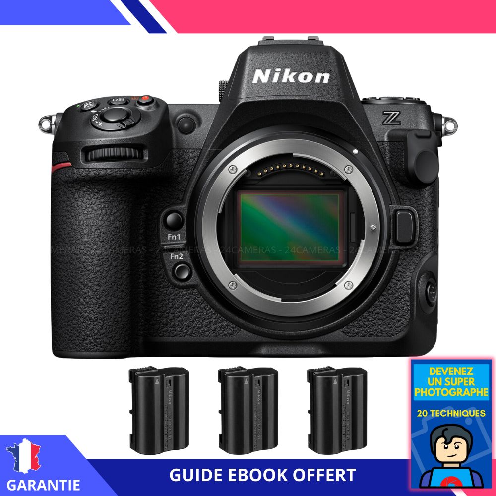 Nikon Z8 + 3 Batteries EN-EL15c + Ebook : Devenez un super photographe - Appareil photo Nikon