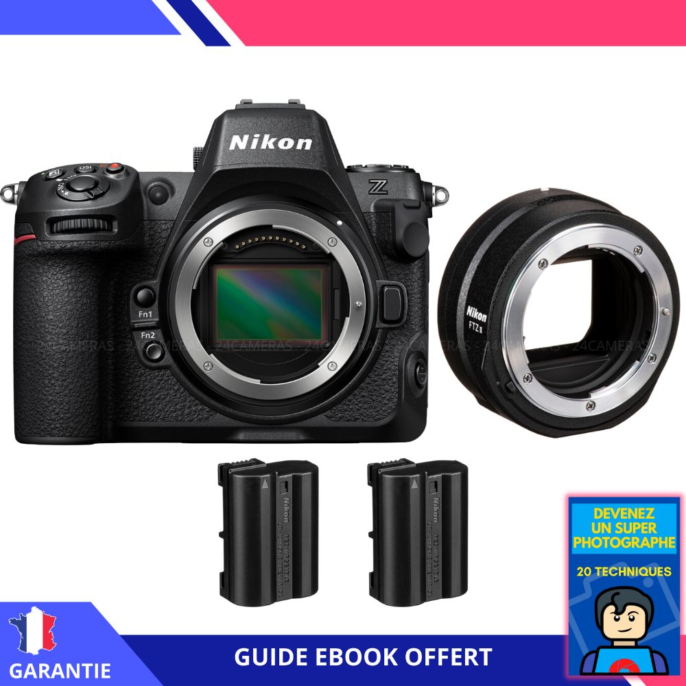 Nikon Z8 + FTZ II + 2 Batteries EN-EL15c + Ebook : Devenez un Photographe Superbe - Appareil Photo Nikon