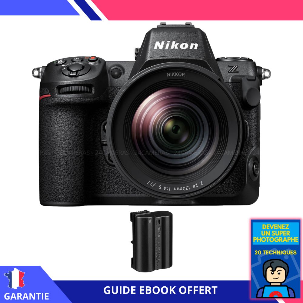 Nikon Z8 + Objectif Z 24-120mm f/4 S + Batterie EN-EL15c + Ebook: Devenez un Super Photographe - Appareil Photo Hybride Nikon