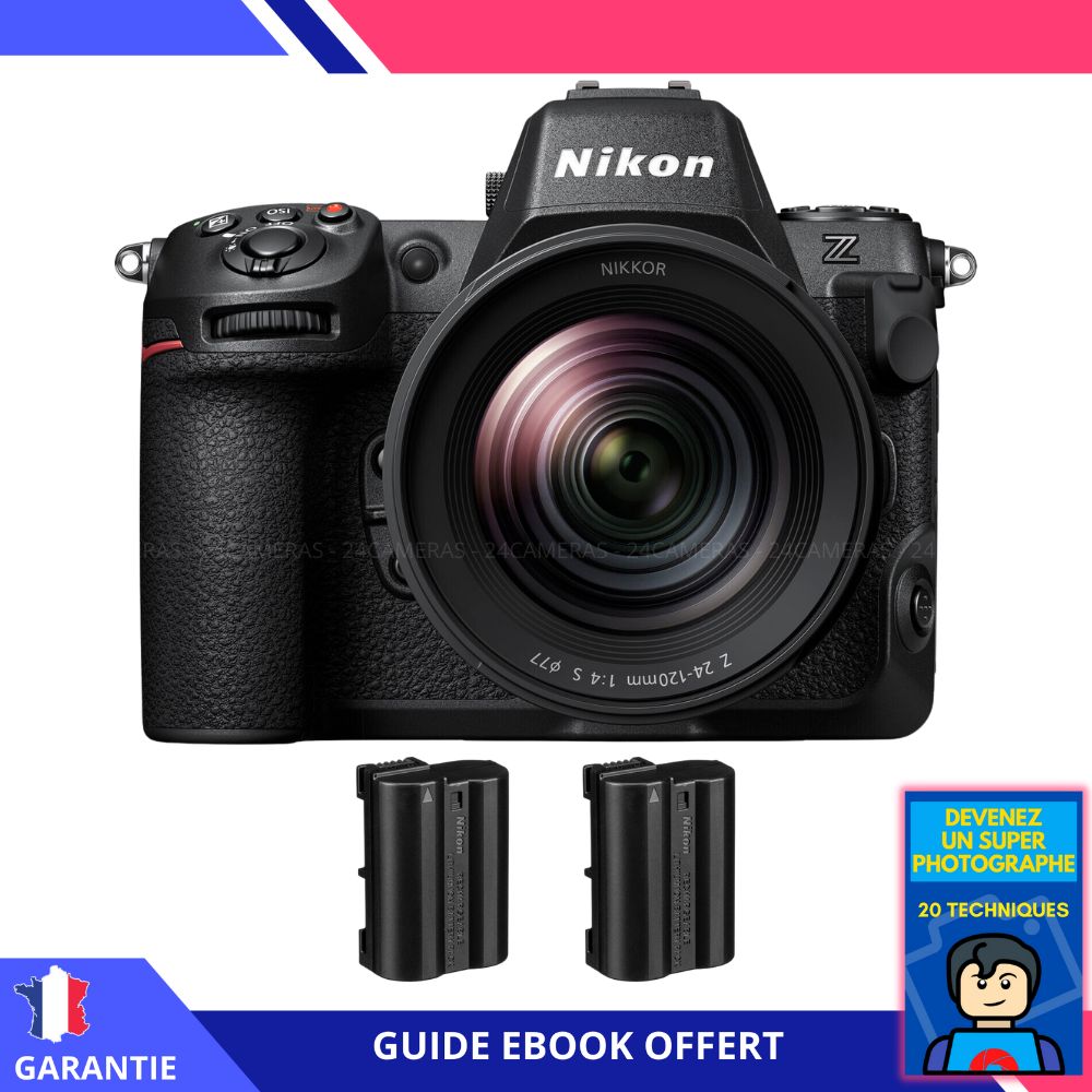 Nikon Z8 + Objectif Z 24-120mm F4 S + 2 Batteries EN-EL15c + Ebook 'Devenez un Super Photographe' - Appareil Photo Nikon