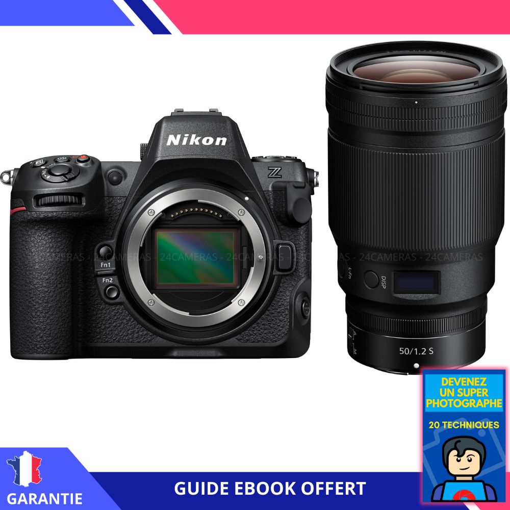 Appareil photo Nikon Z8 + Objectif Z 50mm f/1.2 S + Guide numérique 'Devenez un super photographe' 