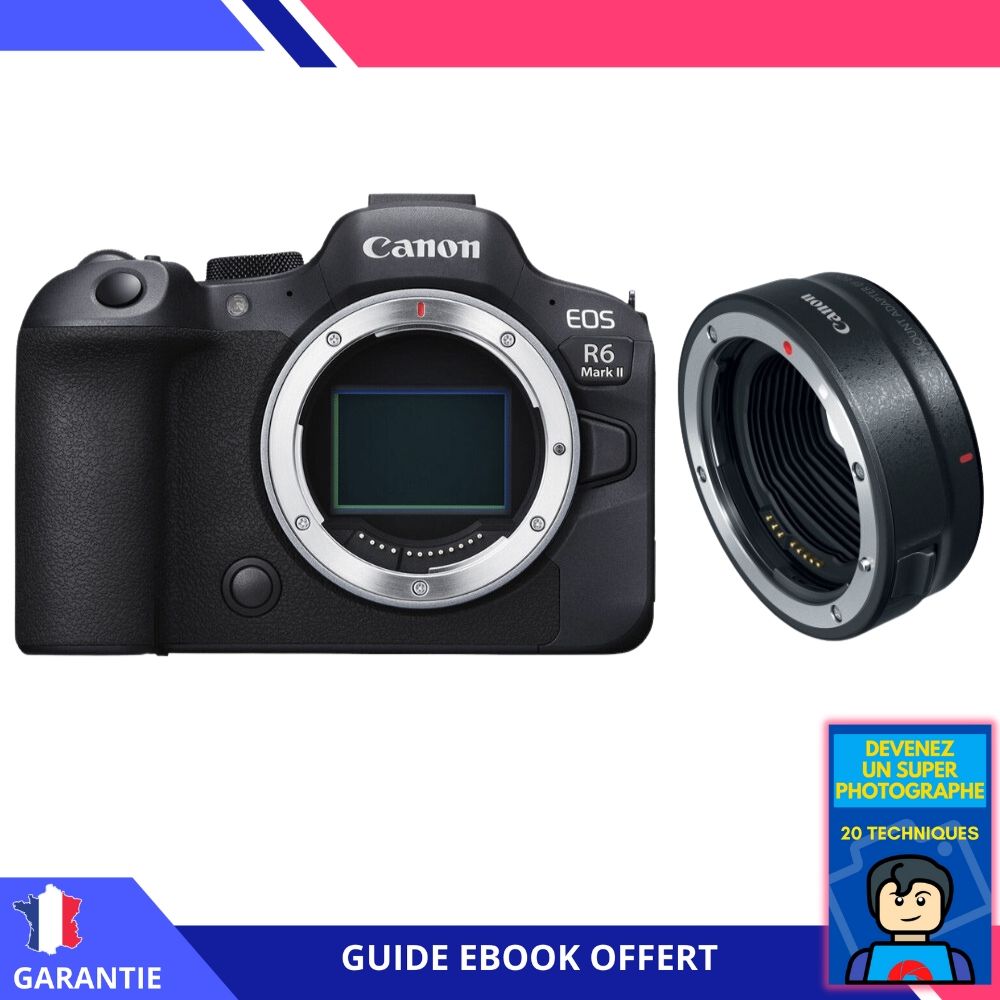 Canon EOS R6 Mark II + Lente EF-EOS R + Ebook 'Conviértete en un Fotógrafo Super' - Cámara Canon