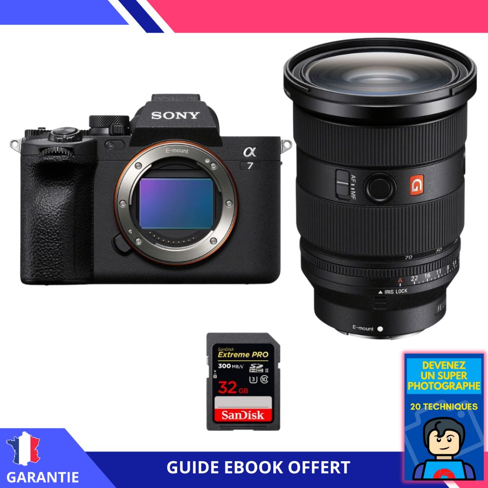 Sony Alpha 7 IV + FE 24-70mm f/2.8 GM II Lens + 1 SanDisk 32GB Extreme PRO UHS-II SDXC Card + Ebook 'Devenez Un Super Photographe' - Digital Camera