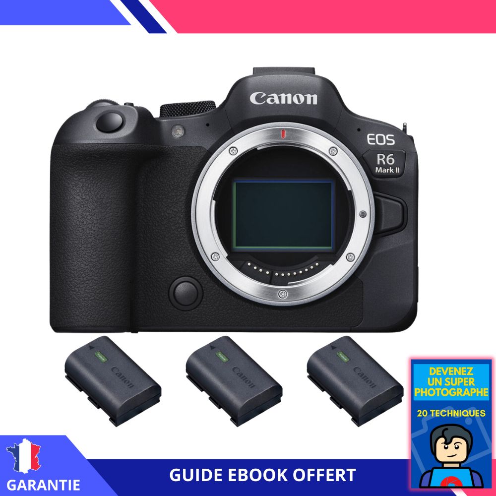 Canon EOS R6 Mark II + 3 Canon LP-E6NH + Ebook 'Become a Super Photographer' - Camera