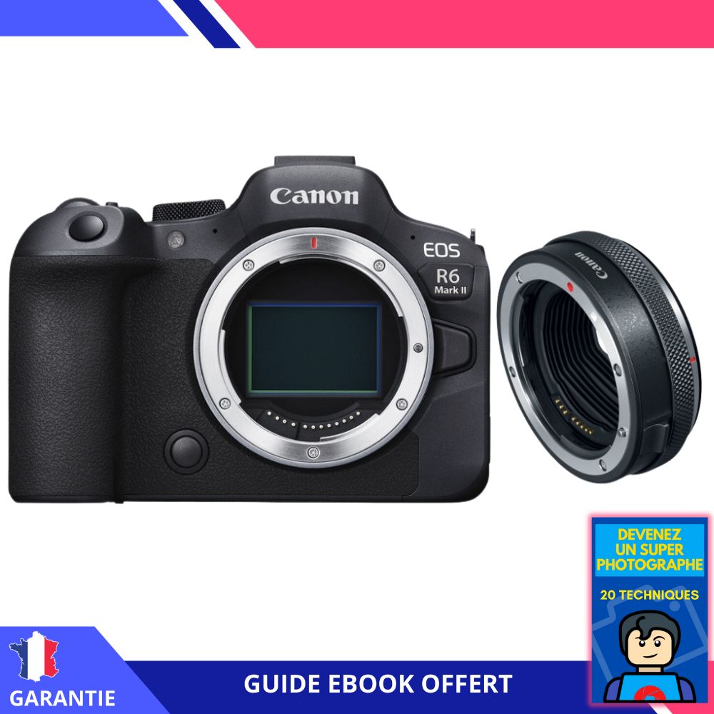 Canon EOS R6 Mark II + Canon EF-EOS R Premium + Ebook 'Conviértase en un fotógrafo experto' - Cámara
