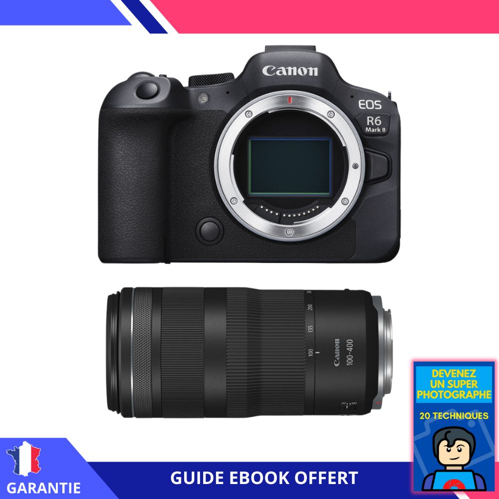 Canon EOS R6 Mark II + RF 100-400mm f/5.6-8 IS USM + Ebook 'Become a Super Photographer' - Camera Canon
