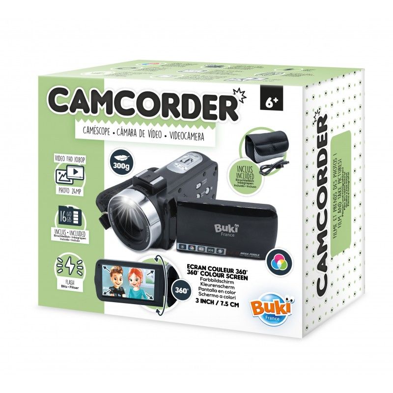 Buki PV09 Camcorder (Size: 4K, Color: Black, Capacity: 128GB)